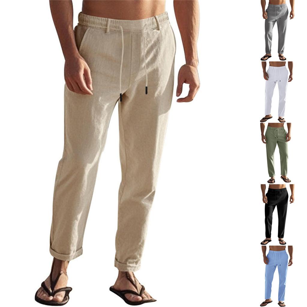 Modische, einfarbige, lässige Hose mit geradem Bein für Herren