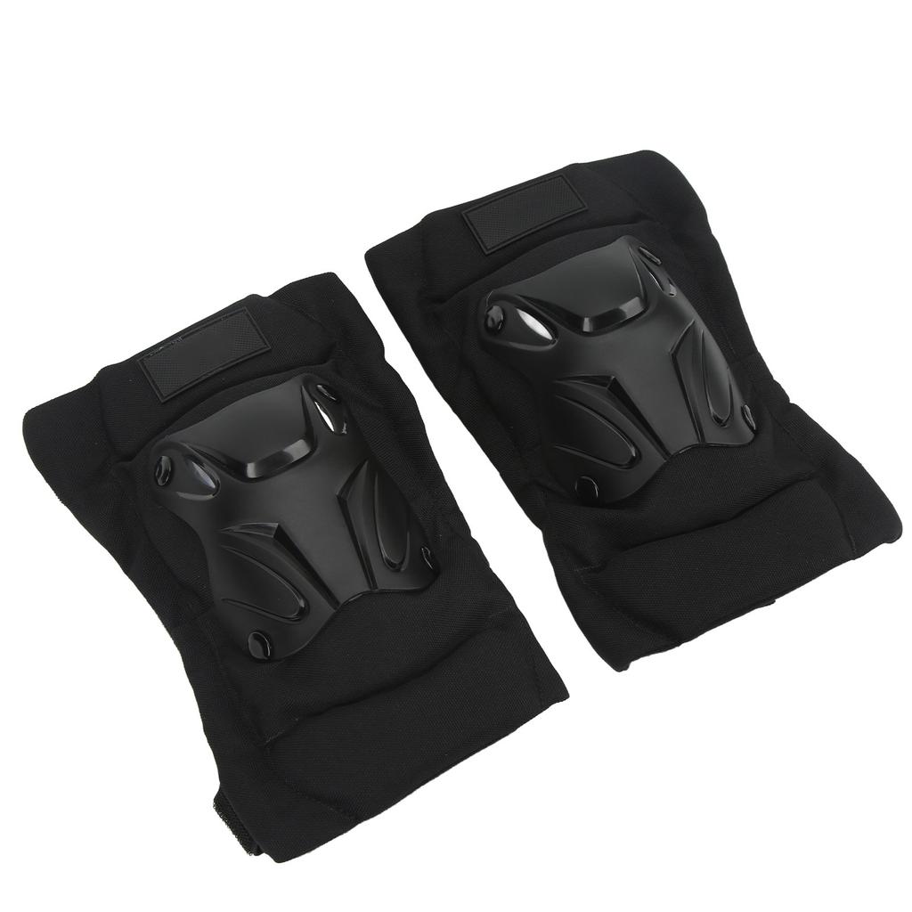 2Pcs Elbow Guards Good Cushioning Anti Slip Reflective Breathable Adjustment One Size Motocross Protector for Riding