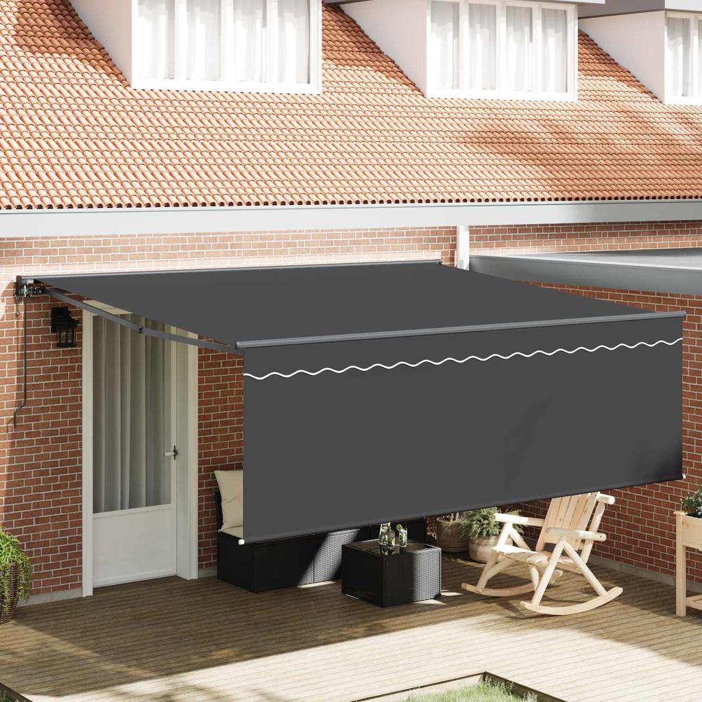 Tenda a Bracci Retrattile Antracite 400 x 300 cm