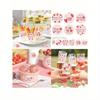 500pcs/Roll Strawberry Thank You Stickers, Non-Adhesive Seal Stickers, Fruit Decorative Stickers Suitable for Birthday Gifts, Party Cakes