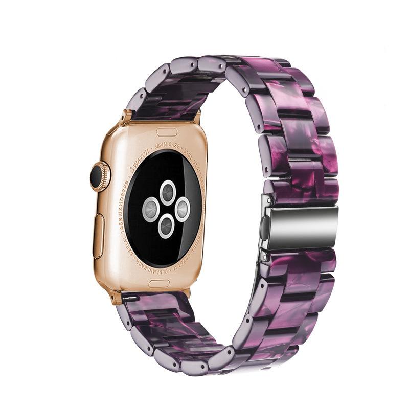 Bracelet for iWatch 9 8 7 SE Apple Watch Band 38mm 40mm 42mm 44mm 41mm 45mm Resin Band Replacement Series 6/5/4/3 Watchband Pink