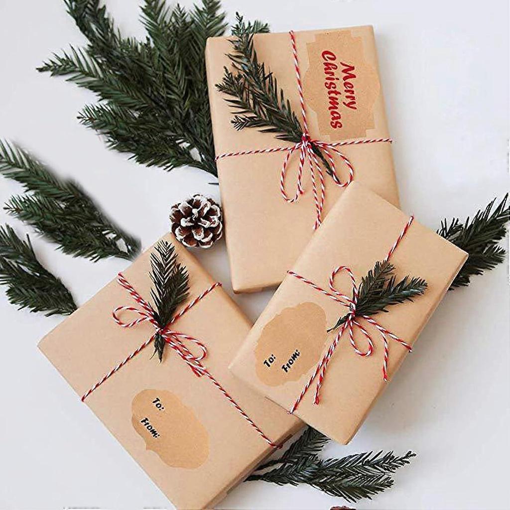 300 Pieces Vintage Kraft Labels Self-Adhesive Kraft Paper Tags for Party DIY Stickers Packaging Mason Jars Gift