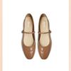 Bata Leder Mary Jane Ballerinas für Damen Weichsohlige flache Schuhe