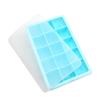 Ice Film with Silicone Large Capacity 15 Food Grade Ice Mold Ice Box Square with Cover Silicone Ice Box