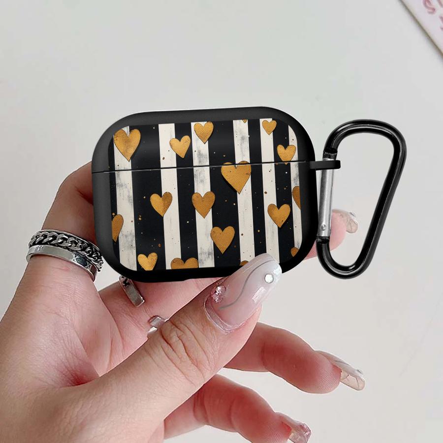 

Golden Love Stripe Case For Airpods Pro2 Pro3 3 1 Pro 2 4 Earphone Cases Cover Airpods Pro 3