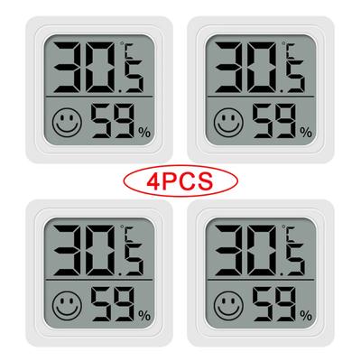 4 st Digital Termometer Hygrometer Inomhus Mini Temperatur LCD Elektronisk Monitor Hygrometer Utomhus Rum Baby