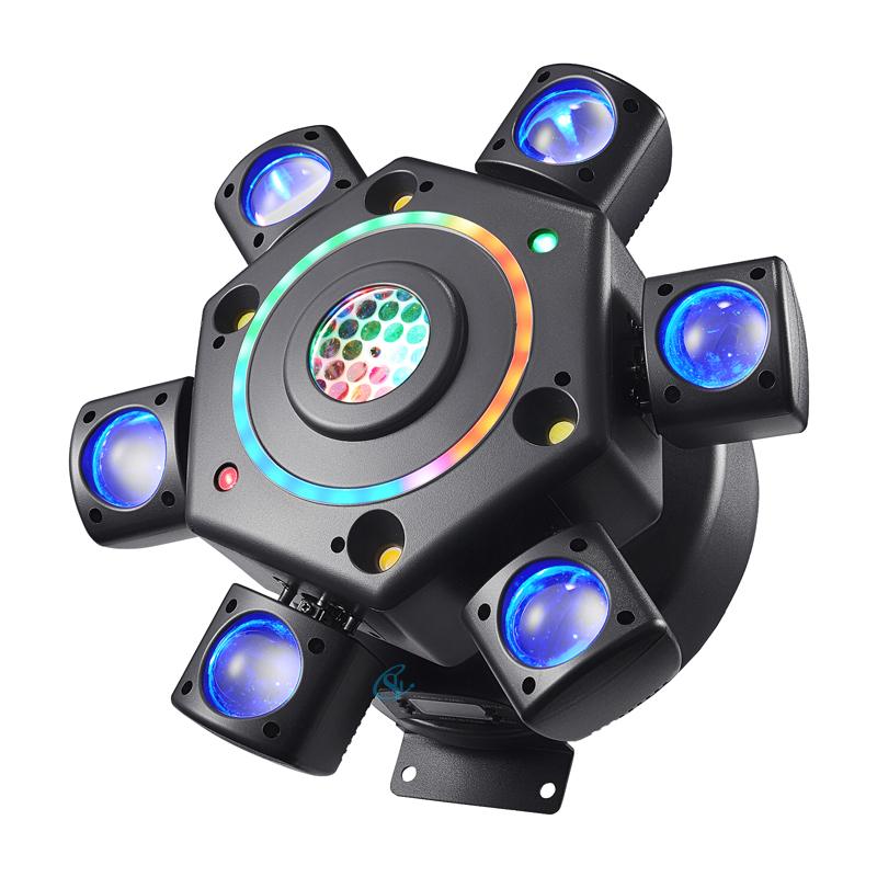100W LED Moving Head Light Six Arm Stage Light RGBW Disco Light DJ Party DMX512 Remote Control For DJ Bar Party Wedding