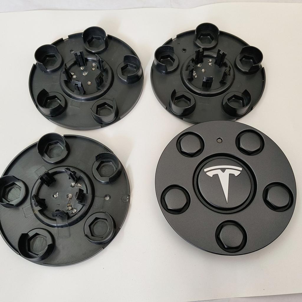 QPPU3 4 VNT. Tesla 2024 Model 3+ Highland 2024 Ratų centriniai dangteliai 18 colių Ratų centrinis dangtelis Nesugadinantis montavimas