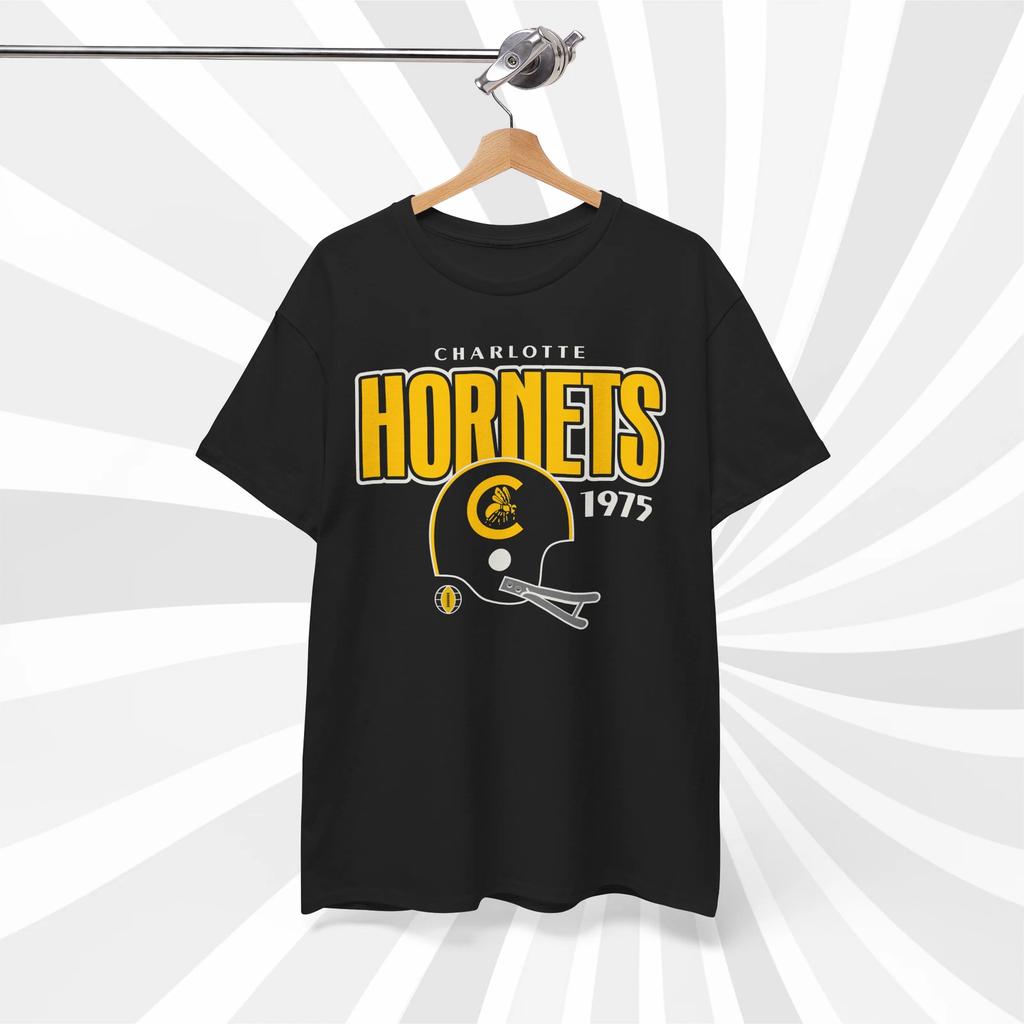 Charlotte Hornets 1975 WFL Vintage Football Helmet T Shirt
