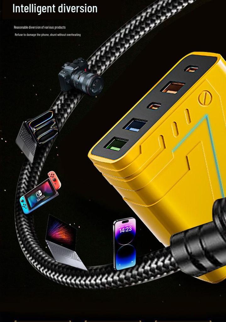 150W High-Power GaN USB Charger with Multi-Port Fast Charging for Apple & Android
