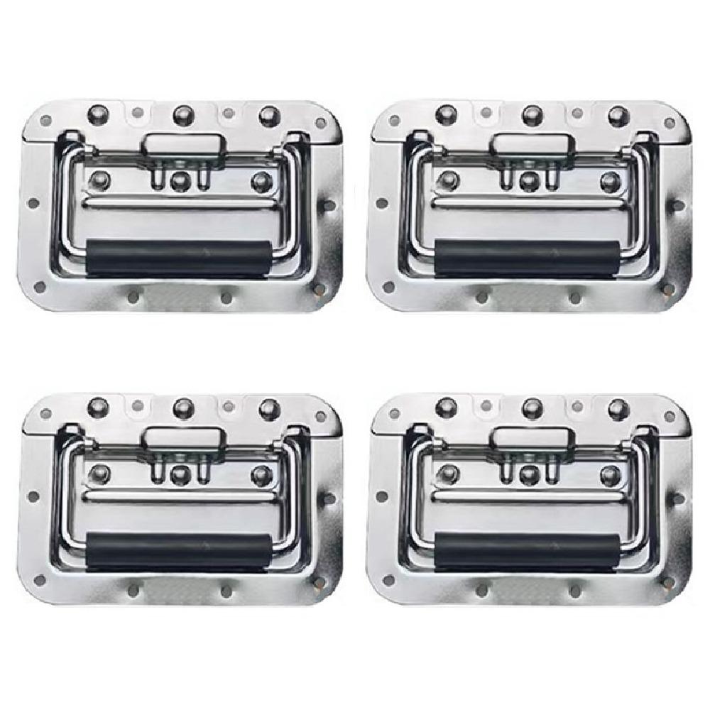 4Pcs Spring Loaded Flight Case Lock Recessed Mount Cabinet Zinc Zinc Alloy Pull Handle  Road Flight Case