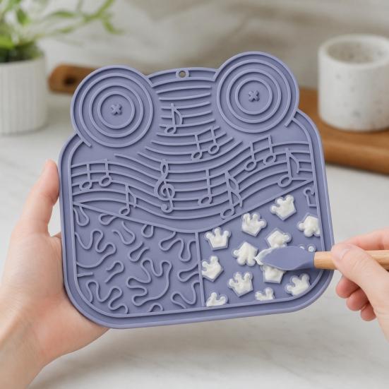 Pet Lick Mat, Suction Cup Slow Feeder Mat, Multi-Texture Design, Silicone Slow Feeding Mat for Cats And Dogs Thick Treat