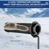 12 V Heated Handlebar Grip Set for Cold-Weather Handlebar Use with 5-Level Control, Previous-Setting Memory, 2-Clamp Structure, and Accessories