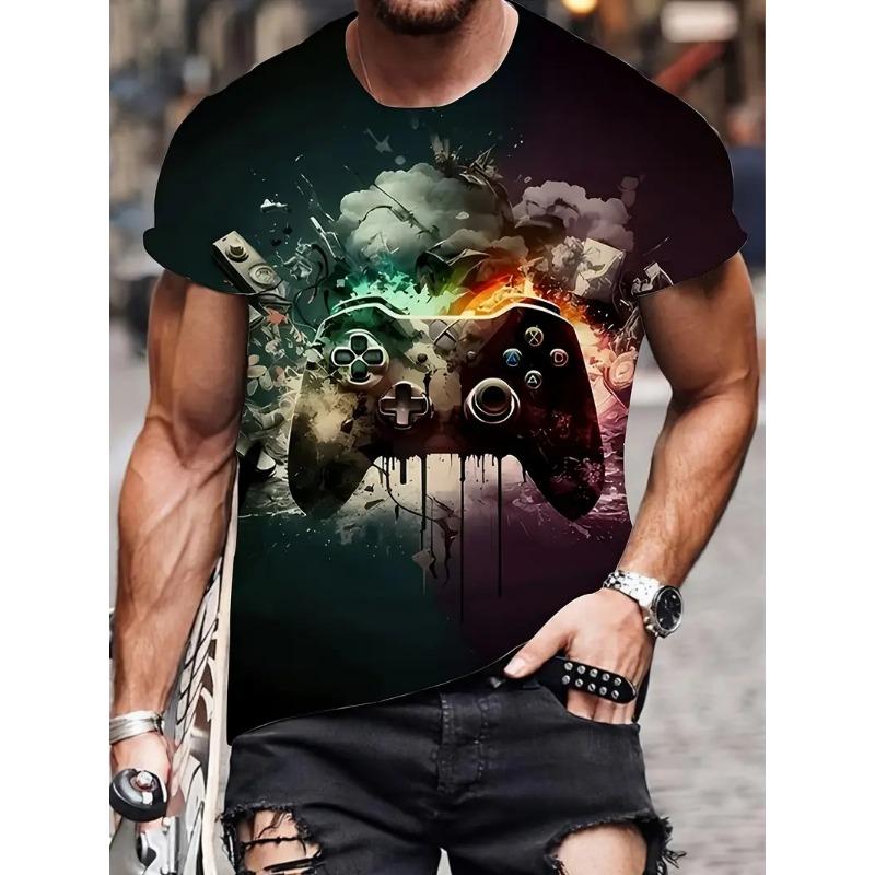 Fashion Men's T-shirt Stripe Pattern Classic Fashion Travel Casual Street Style Sweat-wick Quick-drying High-grade Short Sleeve