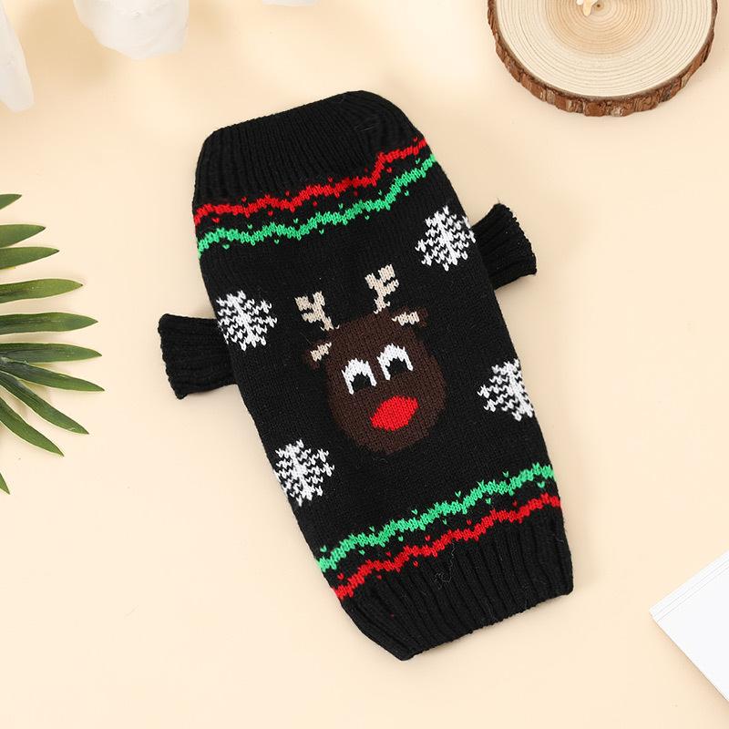 

Christmas cute sweater puppy dog autumn and winter pet small dog puppy cat cat clothes sample S