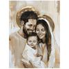 Rodzina Boża - Uśmiech Jezusa Rodzina Boża - Uśmiech Jezusa, 50X70 Cm, Rama Drewniana Ciemny Brąz, Papier Matowy 230 Gsm