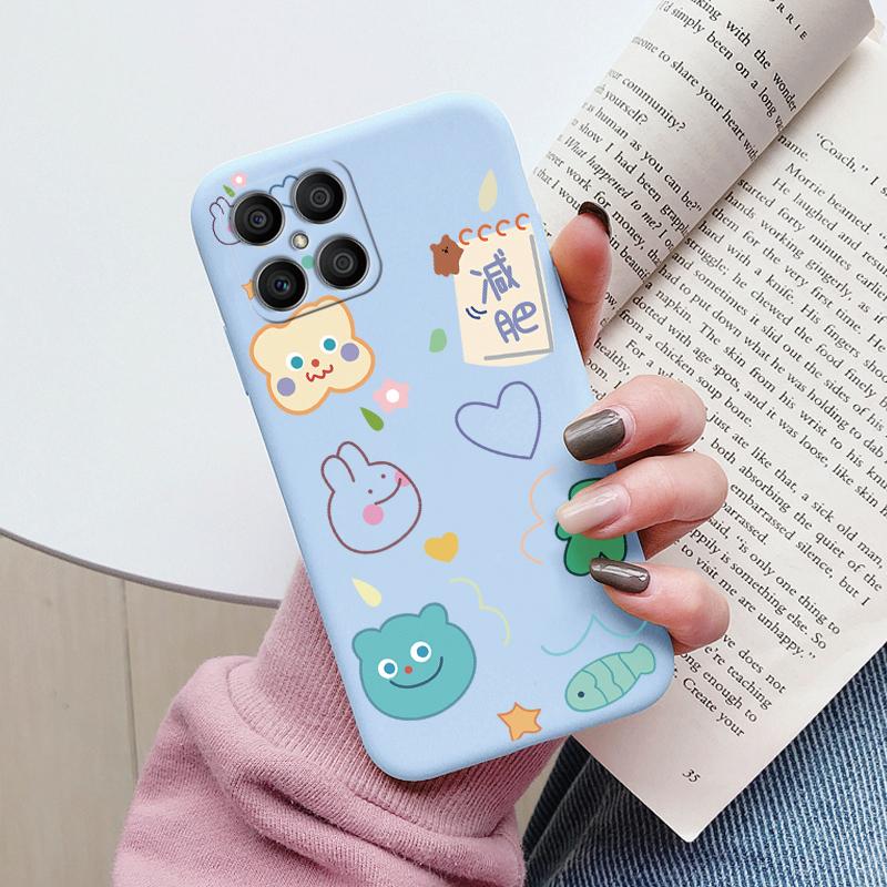 Flowers Funda For Honor X8 Capa HonorX8 X6 X 8 Phone Case Soft Silicone Cute Cat Bear Back Cover For Honor X 6 Bumper Cartoon
