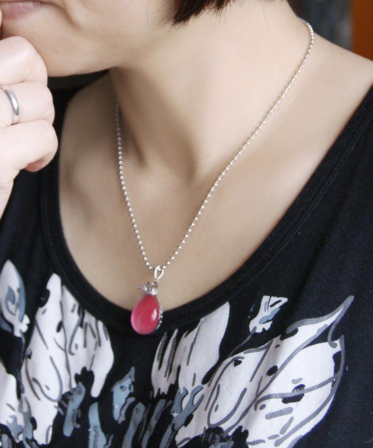 Damen Halskette Platinplattiert Blau Rosa Kristall Wassertropfen Geldsack Anhänger Lange Kette Schmuck