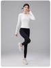 Thickened Seamless Women's Long Sleeve Yoga Top - Slimming, Breathable Round Neck for Autumn & Winter.