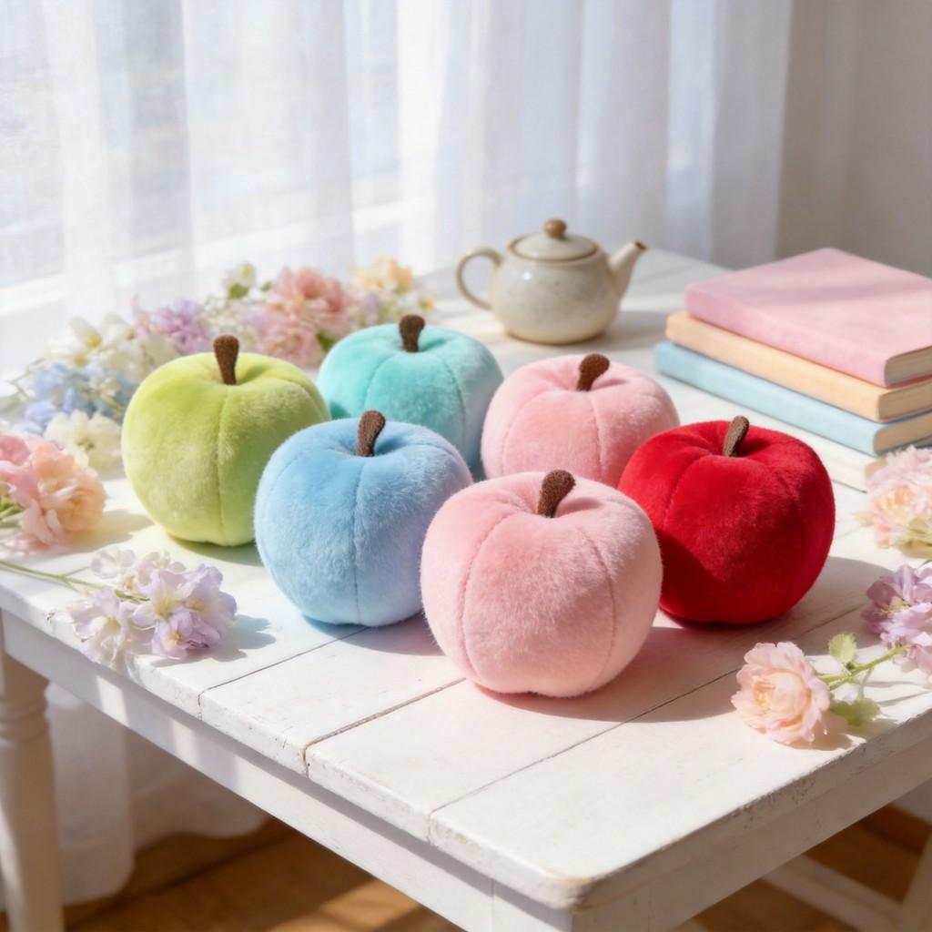 Apfel Frucht Plüsch Stressball Mit Weicher PP Baumwolle Zur Entspannung Und Als Geschenk
