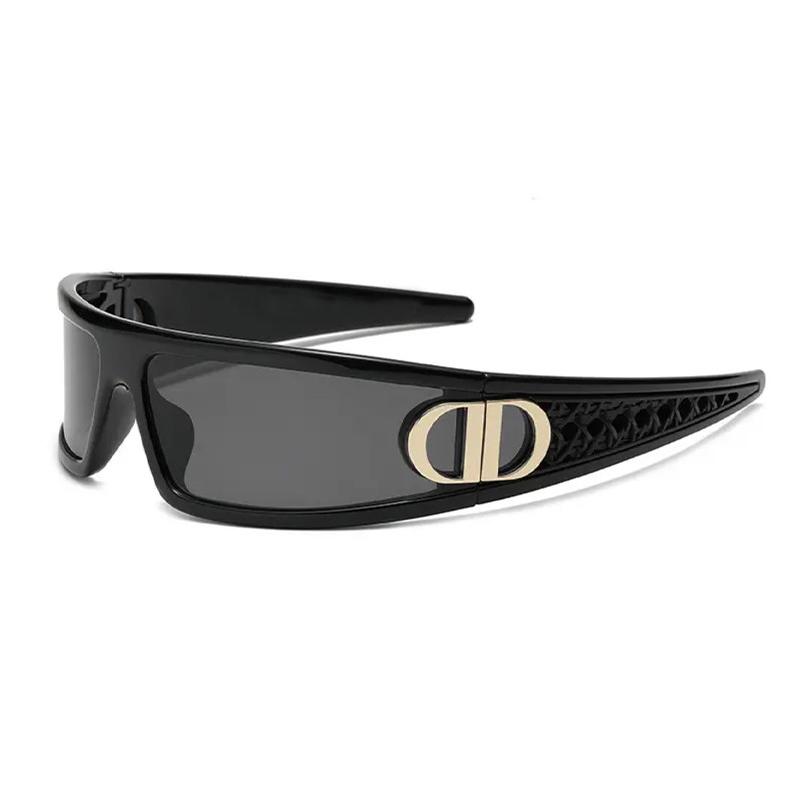 

New Trendy Women s Headband Sunglasses Trendy Versatile High-end Fashion Sunglasses Purple-proof FGDD-Black