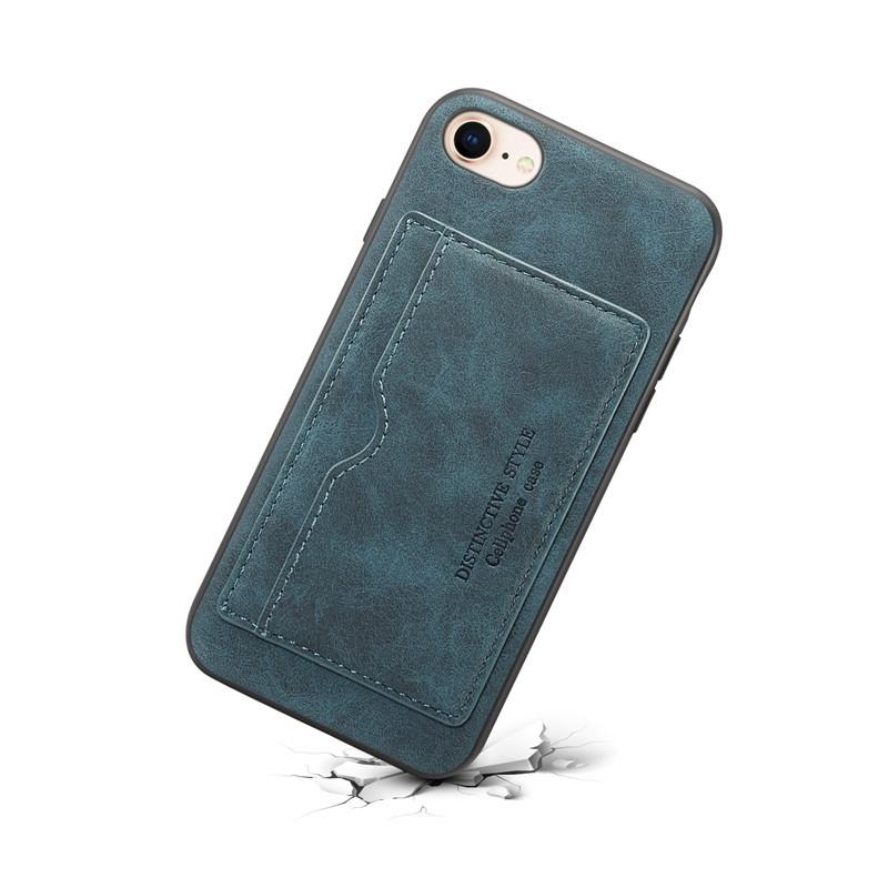 Denior for iPhone15ProMax Mobile Phone Case Apple 14Plus Card Holder 13 Leather Case 12Mini