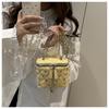 New Fashion Mini Quilted Box Bag for Women Diamond Stitch Faux Leather Chain Shoulder Crossbody Purse