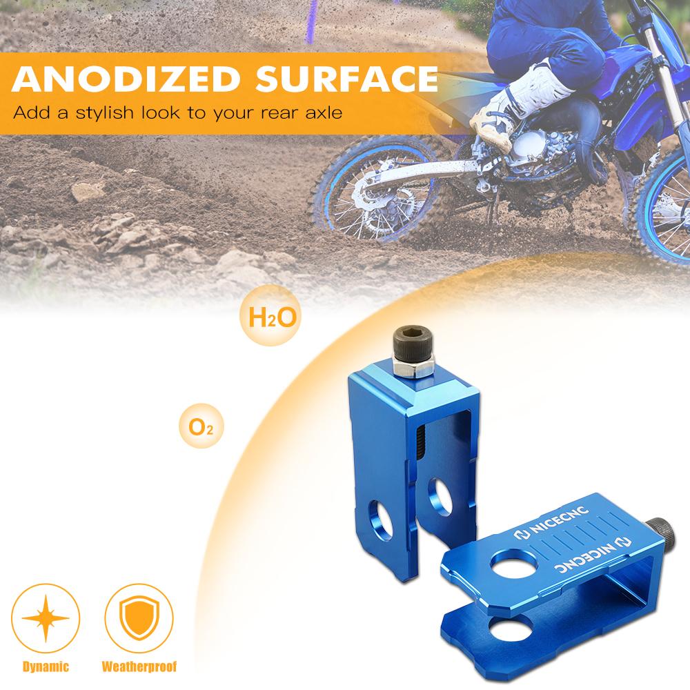 NICECNC For Yamaha YZ80 YZ 80 1993-2001 YZ85 YZ 85 2002-2018 2017 2016 2015 Motorcycle Rear Chain Adjuster Axle Block Aluminum