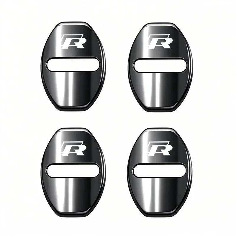 Zinc Alloy Car Door Lock Buckle Cover Protective Covers For VW GTI Polo Golf Passat Scirocco Tiguan Jetta T-ROC Touareg Taigo CC