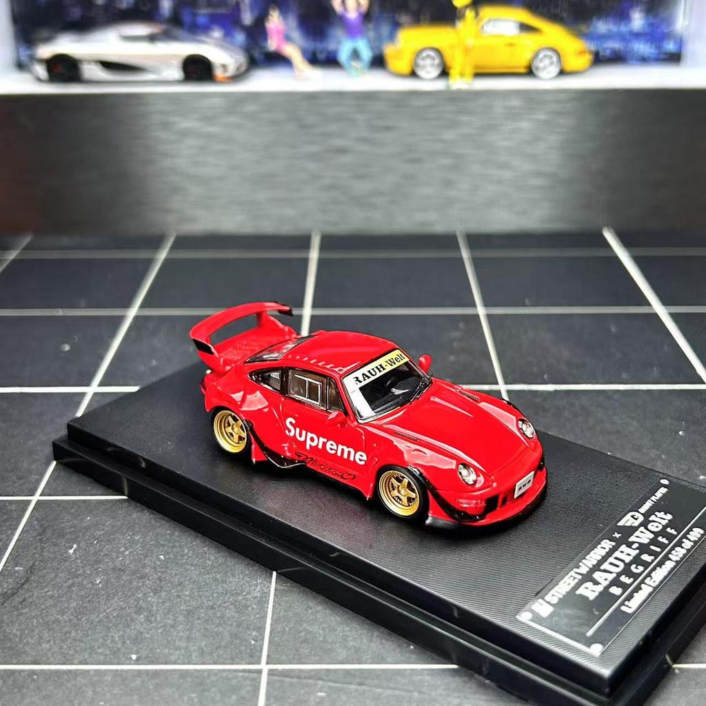 Diecast SW 1:64 Scale Porsche RWB 993 911 Alloy Car Model Collectible Toy Gift Souvenir Display Ornament