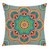 Mandala Print Meditation Cushion Cover National Wind Flax Pillowcase Home Decoration Retro Pillowcase 45*45Cm