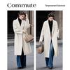 Women's Elegant Mid-Length Wool Blend Coat