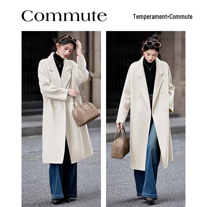 Women's Elegant Mid-Length Wool Blend Coat