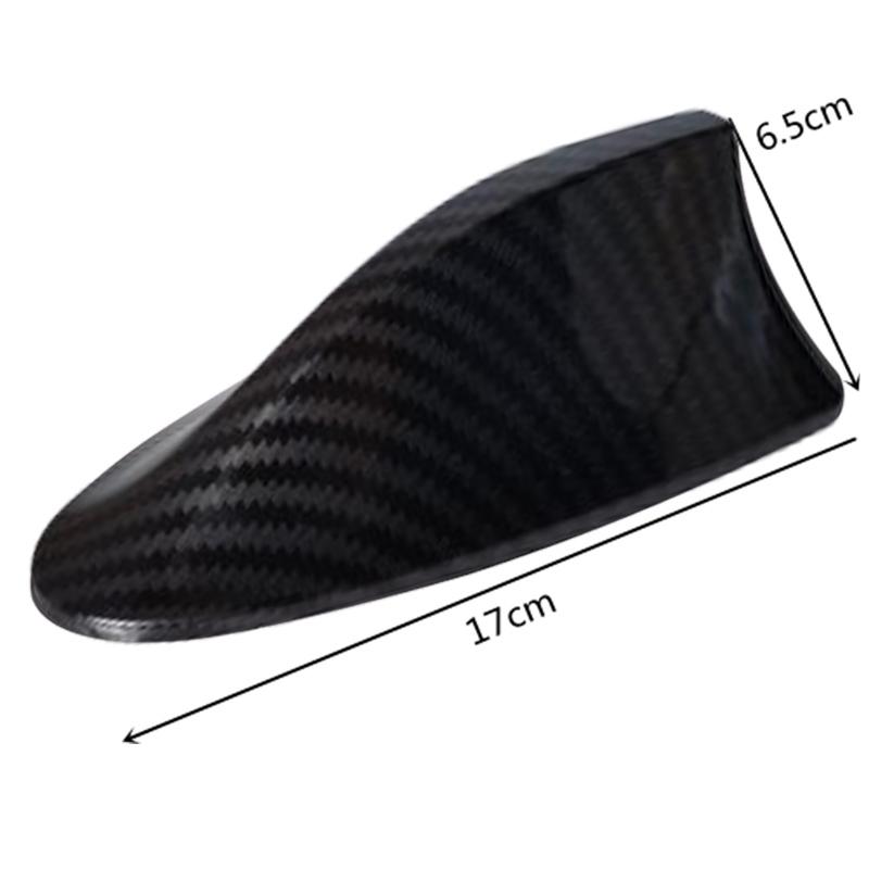 New Universal Carbon Fiber Look Car Roof Top Mount Shark Fin Aerial Antenna Toppers Auto Radio AM FM Antenna Signal Amplifie