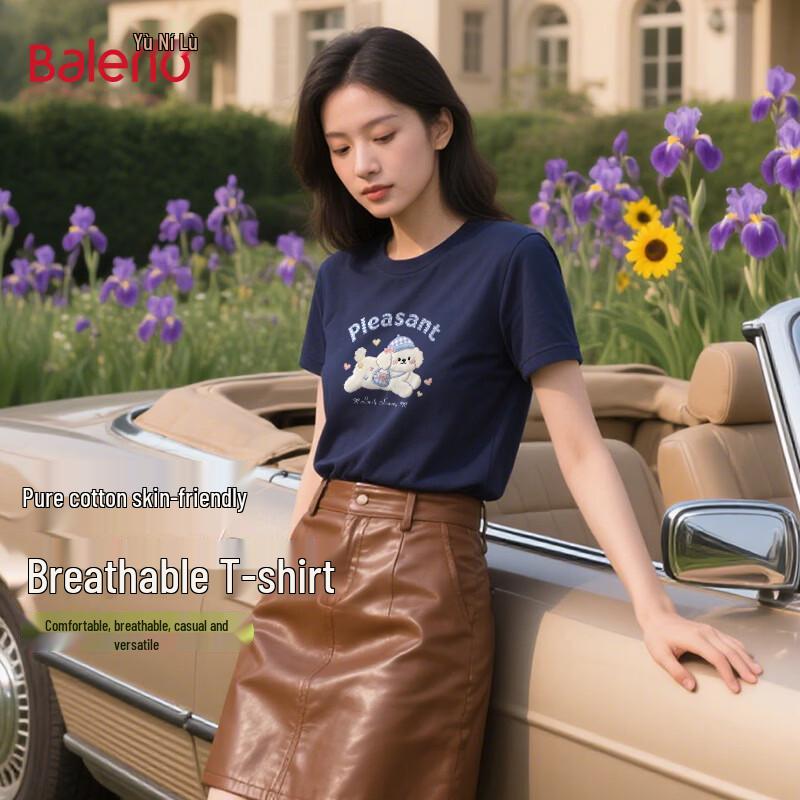 Baleno Women s Cartoon Print Cotton Short Sleeve T-shirt L
