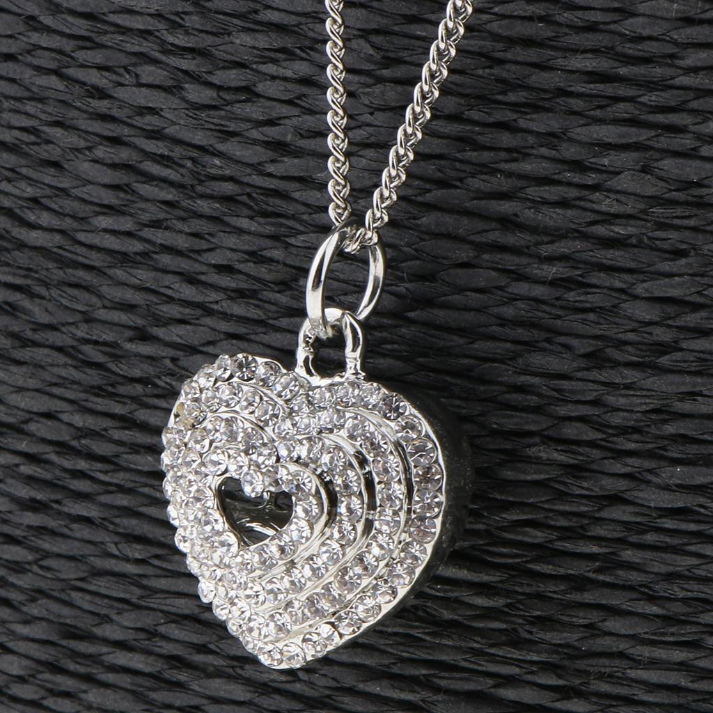 Elegant Wedding Heart Pendant Women Ladies Necklaces Jewelry