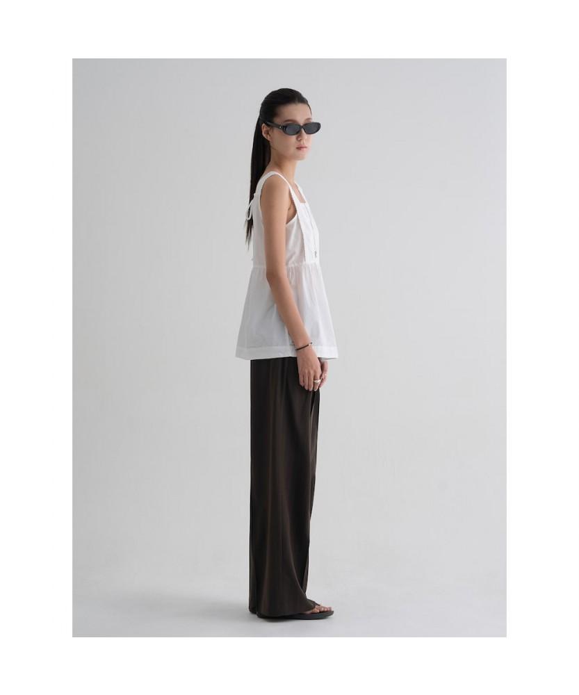 8SECONDS Striped Wide Slacks Brown