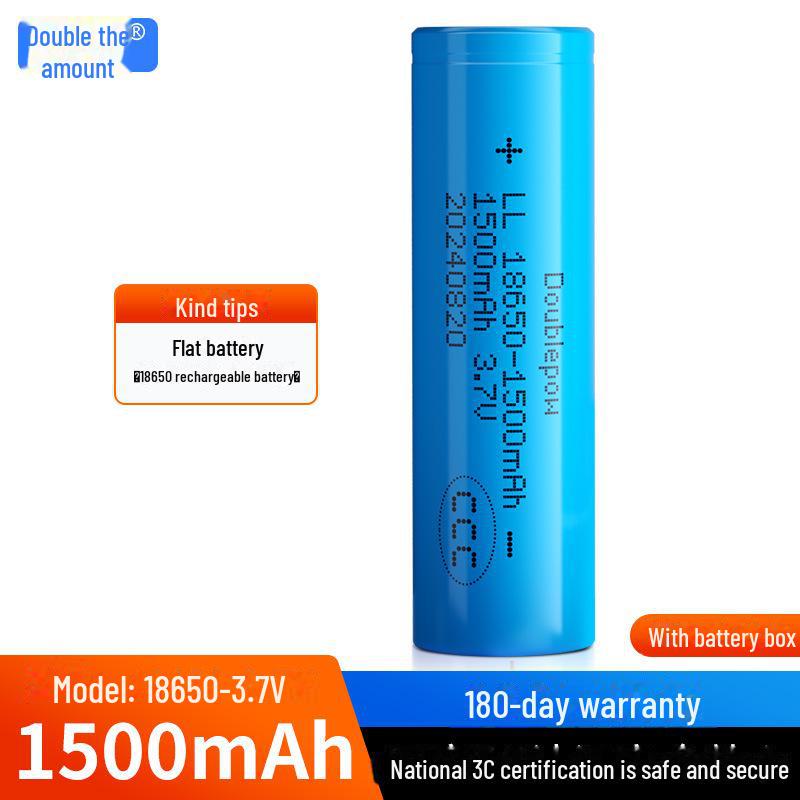 18650 Battery Charger: 1500mAh A-Grade Flashlight Microphone, 3.7V Lithium, 3C Certified
