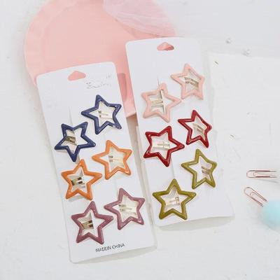 New Oil Drop BB Clip: Cute Five-Pointed Star Hairpin for Girls