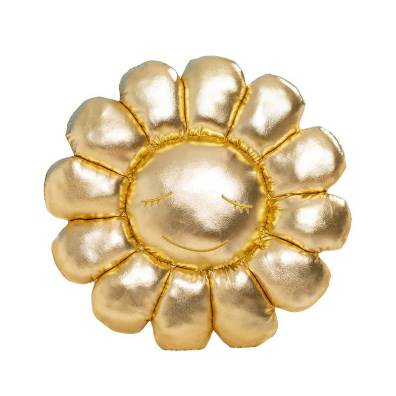 Murakami Takashi Ohana Hatake Shiny Sunflower Fabric Seat Cushion For Kids And Office Desk Chairs