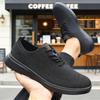 Bekväma herrstickade sportskor Mjuk sula Andningsbara Lätta Halkfria Casual Sneakers för Promenader Löpning Inomhus Utomhus