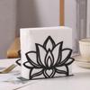 Boho Style Lotus Metal Napkin Holder - Rustic Tissue Stand for Kitchen, Bathroom & Office