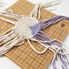 Hand Macrame Board Double Sided Gridded Macrame Mat Hand Knitting Cork Board for Braiding Bracelet DIY Project Boho Dreamcatcher