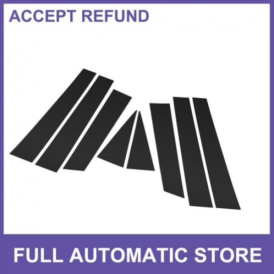 8Pcs Door Pillar Window Trim for Nissan Rogue 2014- Black