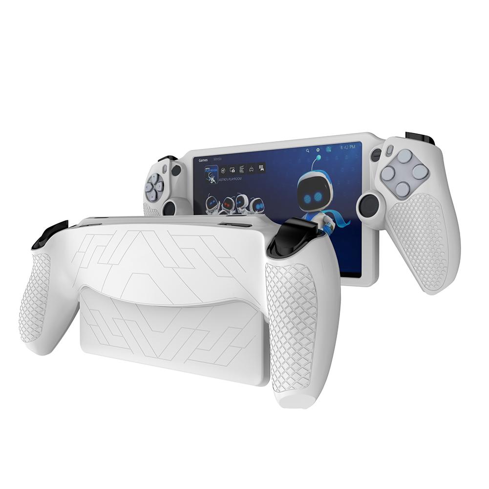 

Silicone Protective Case Anti-Scratch Soft Protective Skin Cover Anti-Drop for PS5 Portal for Playstation Portal белый