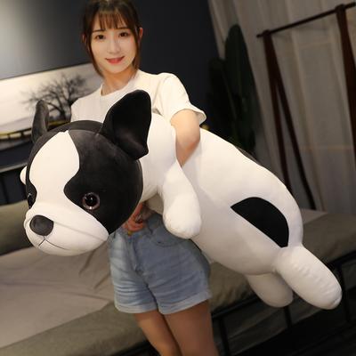 80-120cm Leżący Pluszowy Buldog Francuski Wypchane Urocze Pies Szczeniak Zwierzę Lalka Miękka Długa Poduszka do Snu Poduszka Dzieci Dziewczynki Prezent