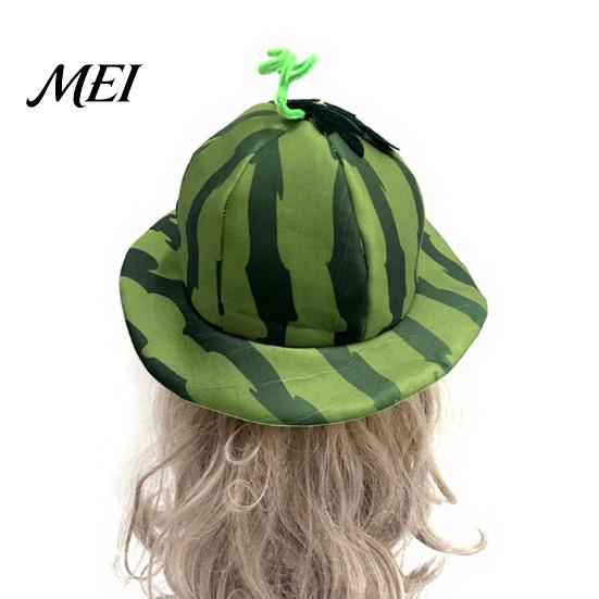 Eye-catching Themed Party Hat Watermelon Hat, Wide Brim Sun Visor for Costume Parties, Joyful Holiday Event Lightweight Elastic Unisex Headwear Summer