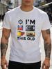 Herren Kurzarm Baumwolle Rundhals T-Shirt Ich Bin Diese Alte Retro Kassette Film Vintage Grafik Nostalgisches Geschenk Gen X Vater Tägliches Oberteil
