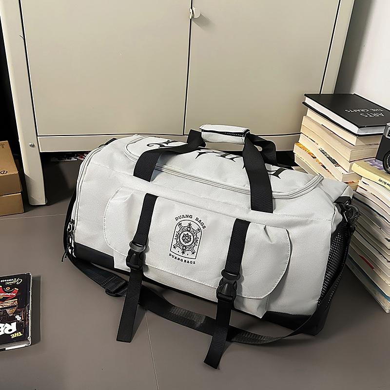 

Short-Distance Large-Capacity Travel Bag Outdoor Sports Multi-Functional Backpack Sports Trendy Fitness Bag Portable Duffel Bag серый