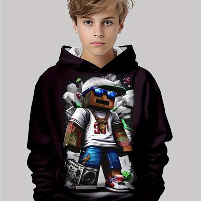 Îmbrăcăminte pentru copii Hanorace băieți cu mânecă lungă Imprimare 3D creativă pentru copii Haine de primăvară de toamnă Pulover de modă casual Haine pentru fete Top